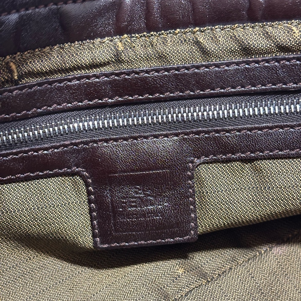 Fendi Vintage Brown Monogram Shoulder Bag - Picture 12 of 14